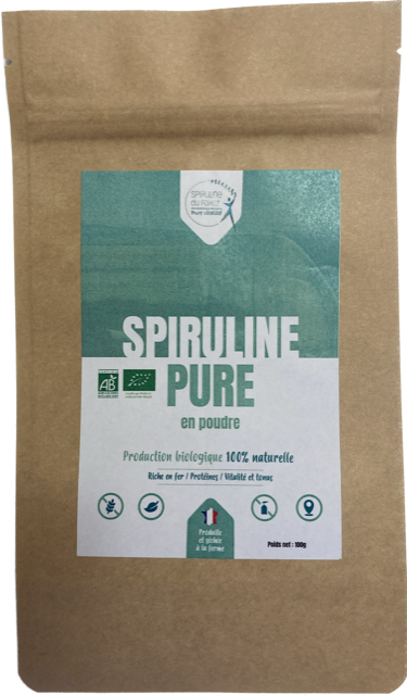 Spiruline en poudre bio riche en fer